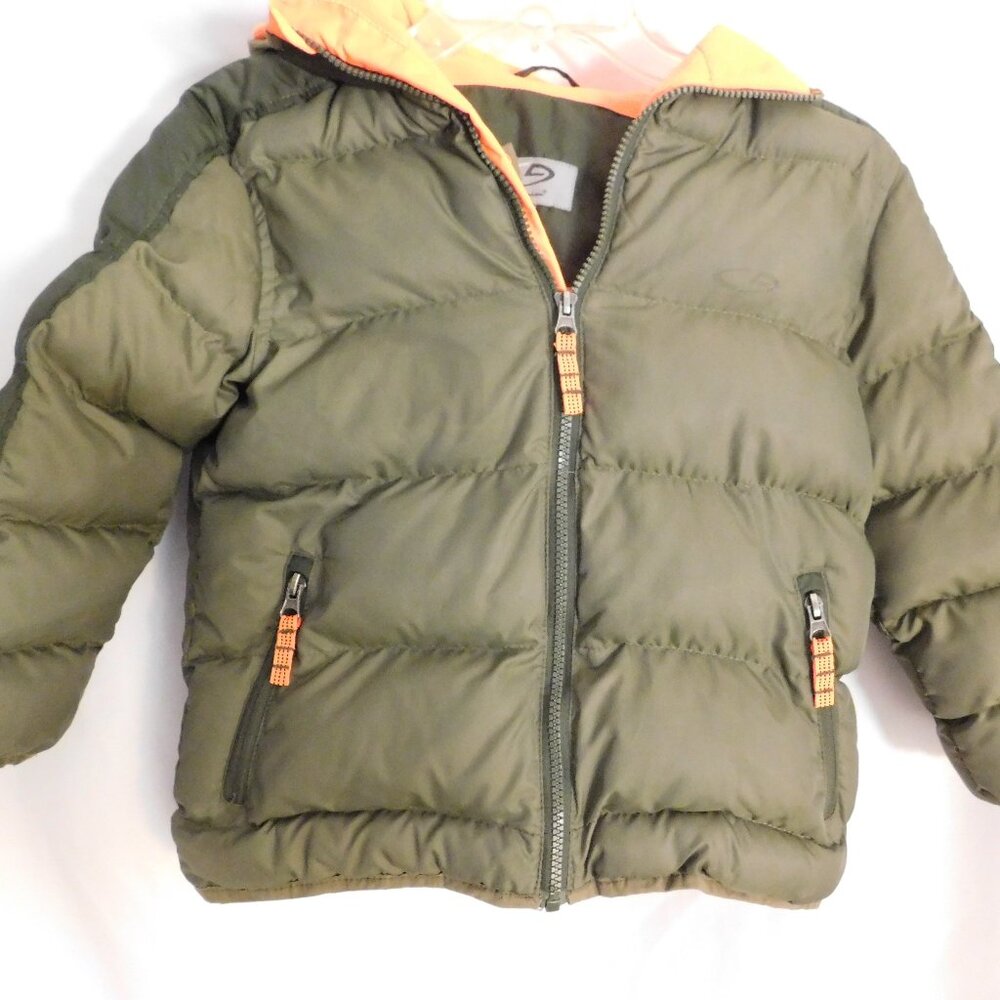 Champion Puffer Jacket Venture Loft Green/Orange Boys Size XS 4-5